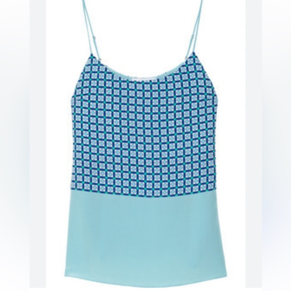 NWT RICHARD NICOLL TENTASTIC, GEOMETRIC PRINT CAMI 100% Silk